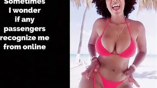 Black Tits: Flight attendant dances with big titties #2