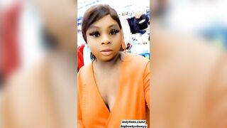 Black Tits: So.... I pulled my big tits out in Walmart ♥️♥️ Would you suck them in public? ♥️♥️♥️♥️ #2