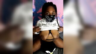 Black Tits: POV of you about to cum on my tits #3