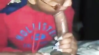 Ebony Throat: Suck that dick with a passion ♥️♥️ #2