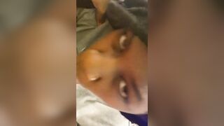 Ebony swallows big load
