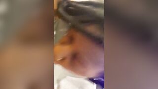 Ebony Throat: Ebony swallows big load #2