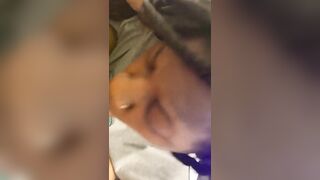 Ebony Throat: Ebony swallows big load #3