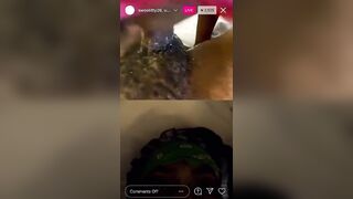 Ebony Throat: They sucking dick on live #4