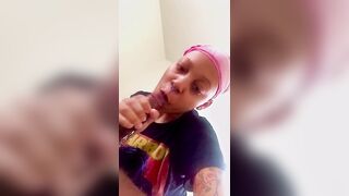 Ebony Throat: She look better with dick down that throat #4