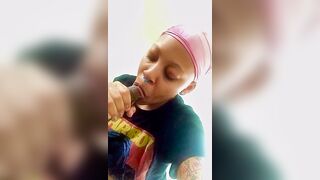 Ebony Throat: She look better with dick down that throat #3