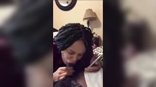 Ebony Throat: Giving him head while on a phone interview ♥️♥️❤️ #4
