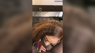 Ebony Throat: texas state girl givin good head #3