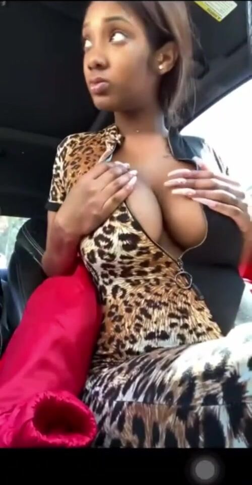 Boobs Ebony Public