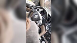 Head in her driveway broad day