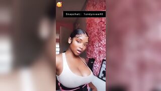 Ebony: ⬆️ if you'll fuck my tits hard ☺️♥️♥️ #3