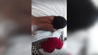 Ebony Homemade: anal stretching to start my day #2