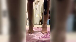 Ebony Feet: Early morning foot stretch #3