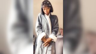 I swear I thought I was still wearing clothes under my robe ????????????