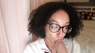 Ebony: Ever been sucked off by a nerdy girl? #3