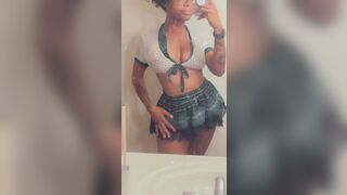 Ebony: imagine fucking me in this :P the skirt gives easyyyy access to the essentials. #2