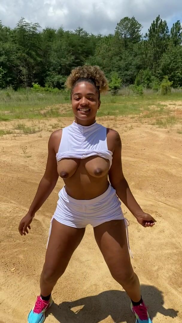 shaking my tits in the middle of nowhere