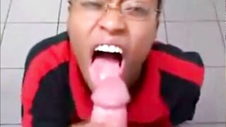 Black Chicks / White Dicks: Beauty finishes the job in a gas station bathroom #4