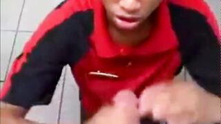 Black Chicks / White Dicks: Beauty finishes the job in a gas station bathroom #2