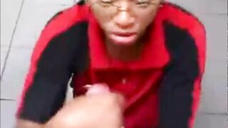Black Chicks / White Dicks: Beauty finishes the job in a gas station bathroom #3