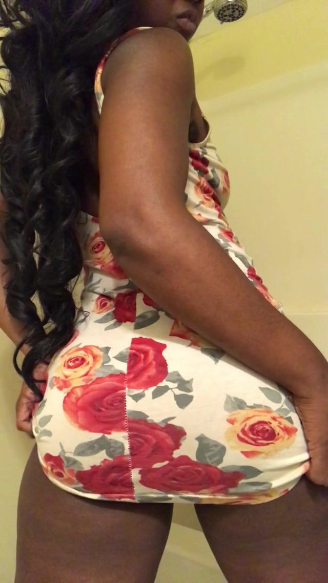 Watch me slide my dress up with no panties underneath and show my TIGHT ASSHOLE and PUSSY